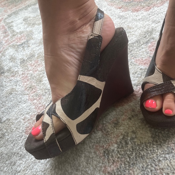 Volatile Animal Print Wedge Heels - Picture 3 of 8